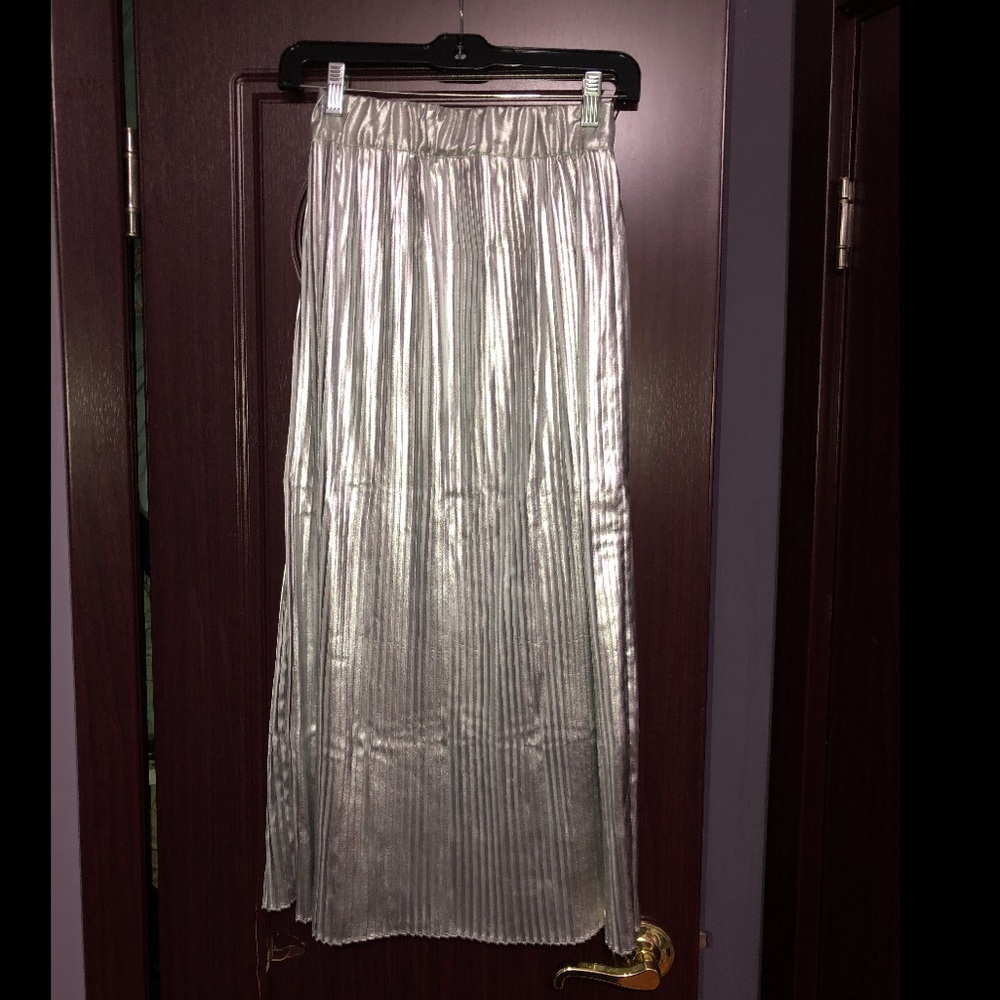 Midi Silver Skirt
